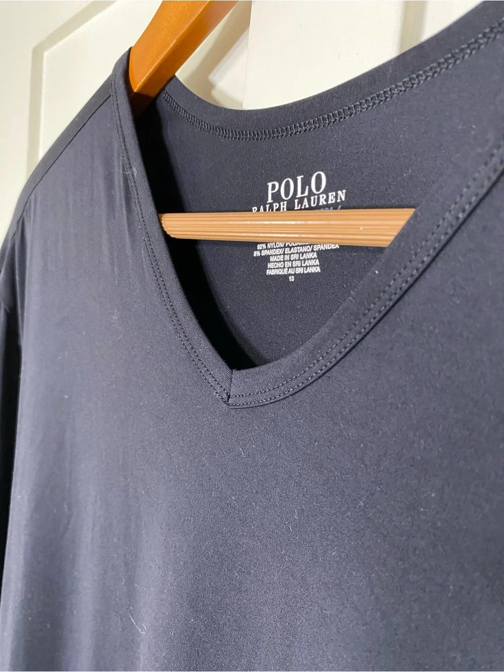 Polo by Ralph Lauren Black V-Neck Short Sleeve Tee XL